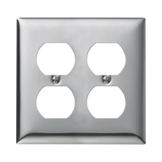 TAPA PARA 2 CONTACTO DÚPLEX COLOR CROMO.-Área Eléctrica-RACO-Bsai Seguridad & Controles