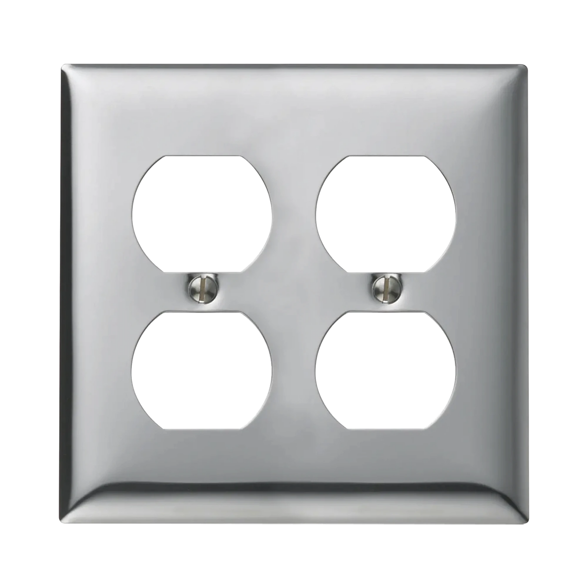 TAPA PARA 2 CONTACTO DÚPLEX COLOR CROMO.-Área Eléctrica-RACO-Bsai Seguridad & Controles