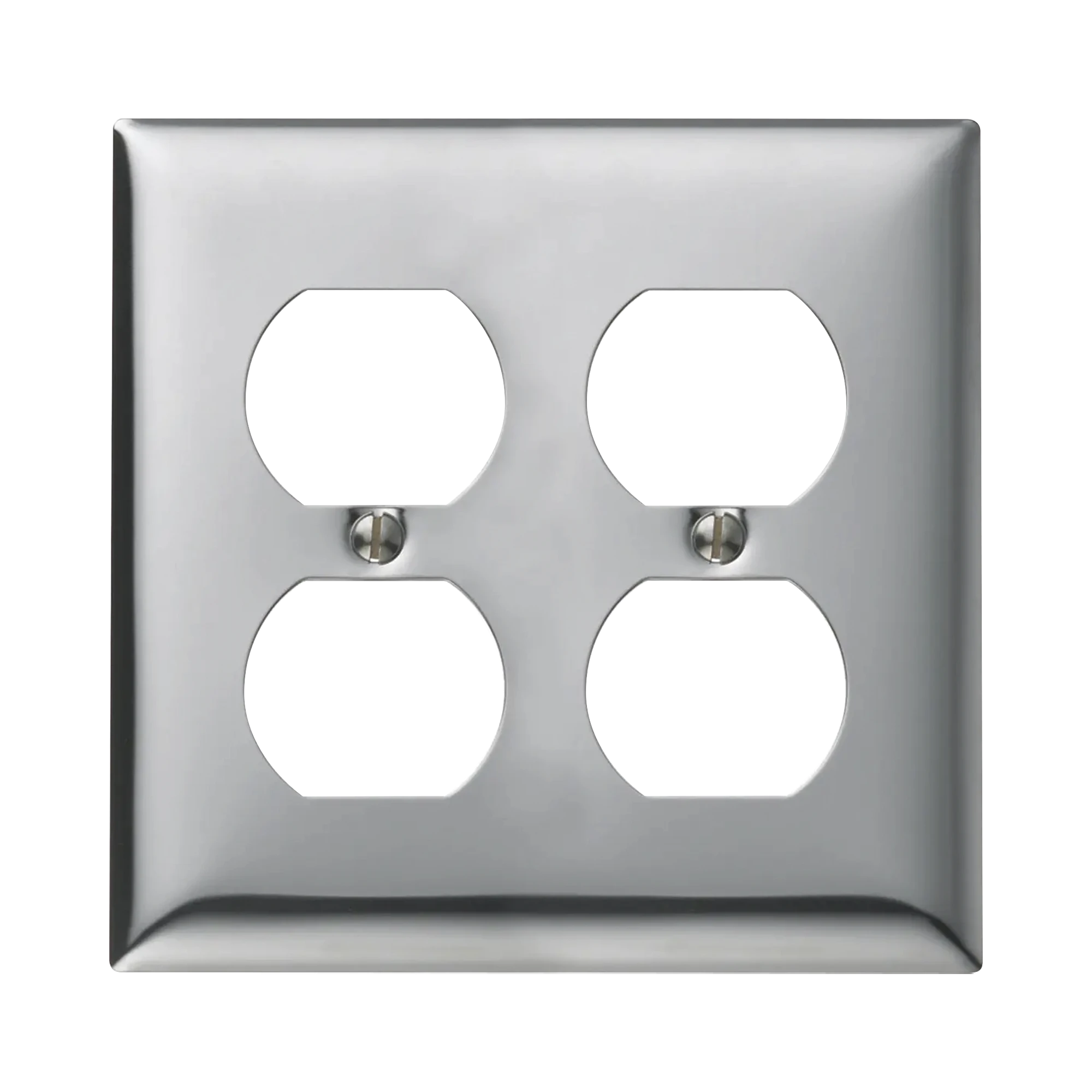 TAPA PARA 2 CONTACTO DÚPLEX COLOR CROMO.-Área Eléctrica-RACO-Bsai Seguridad & Controles
