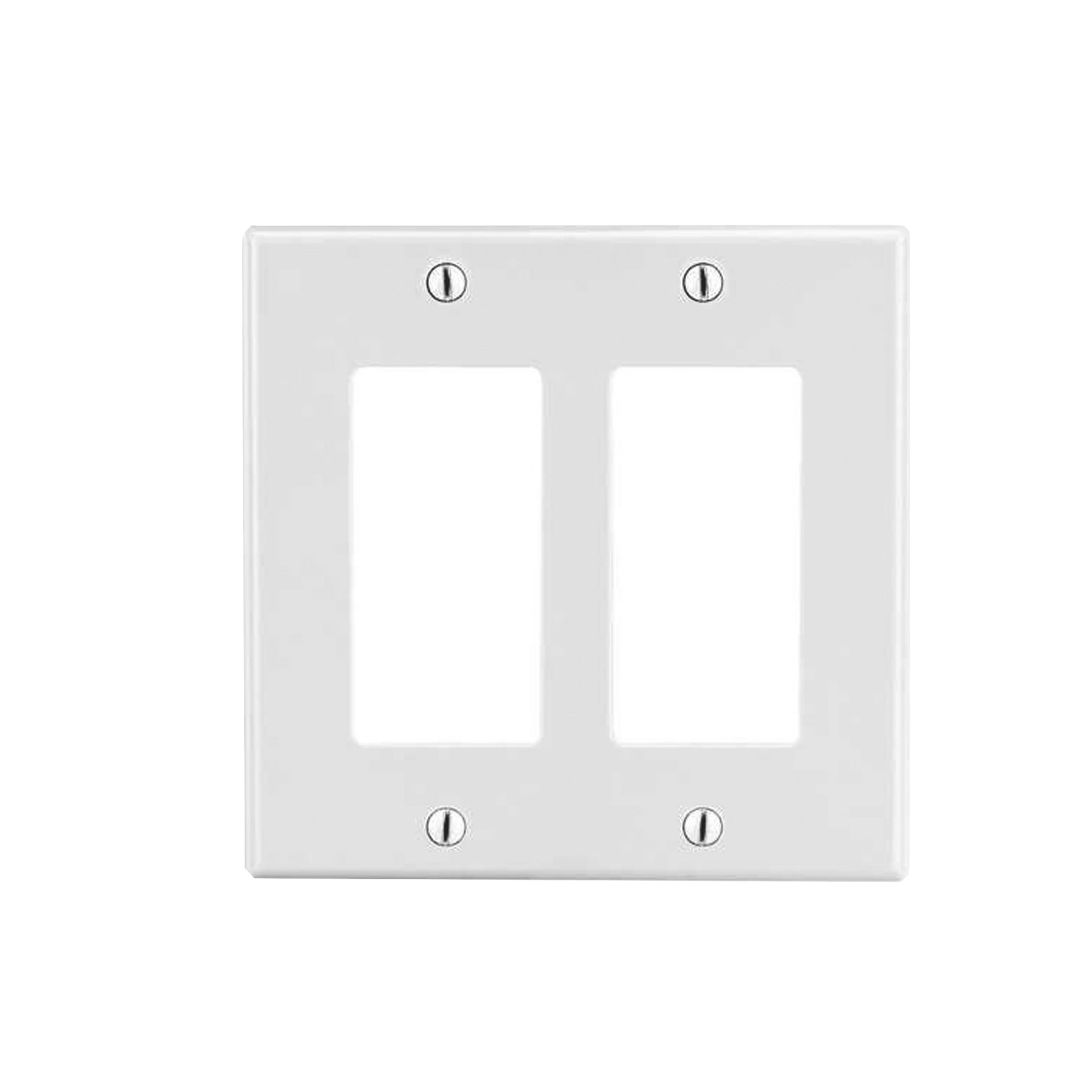 TAPA PARA CAJA MULTIGANG / CONTACTO DOBLE / COLOR BLANCO.-Área Eléctrica-HUBBELL-HUB-P262W-Bsai Seguridad & Controles