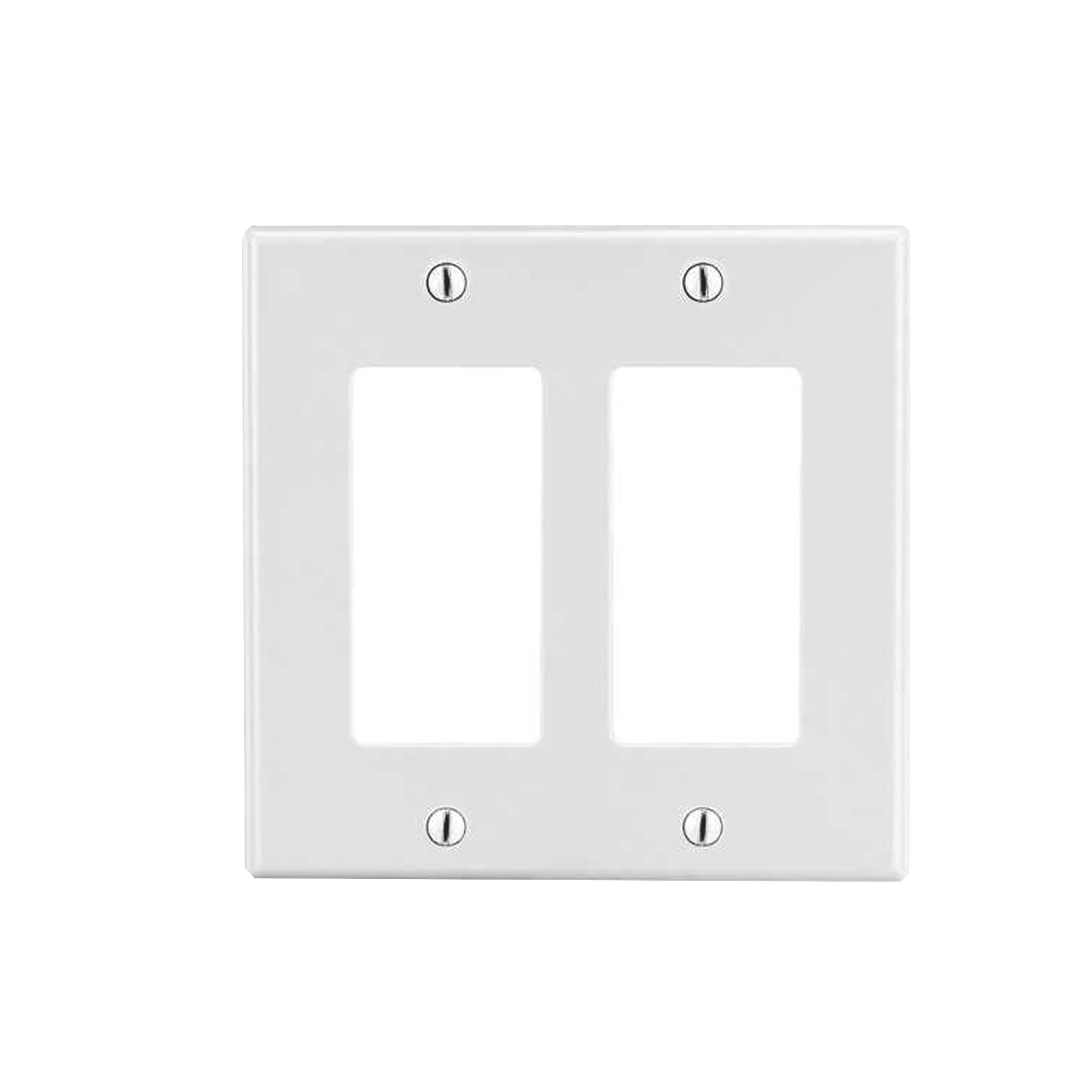 TAPA PARA CAJA MULTIGANG / CONTACTO DOBLE / COLOR BLANCO.-Área Eléctrica-HUBBELL-HUB-P262W-Bsai Seguridad & Controles
