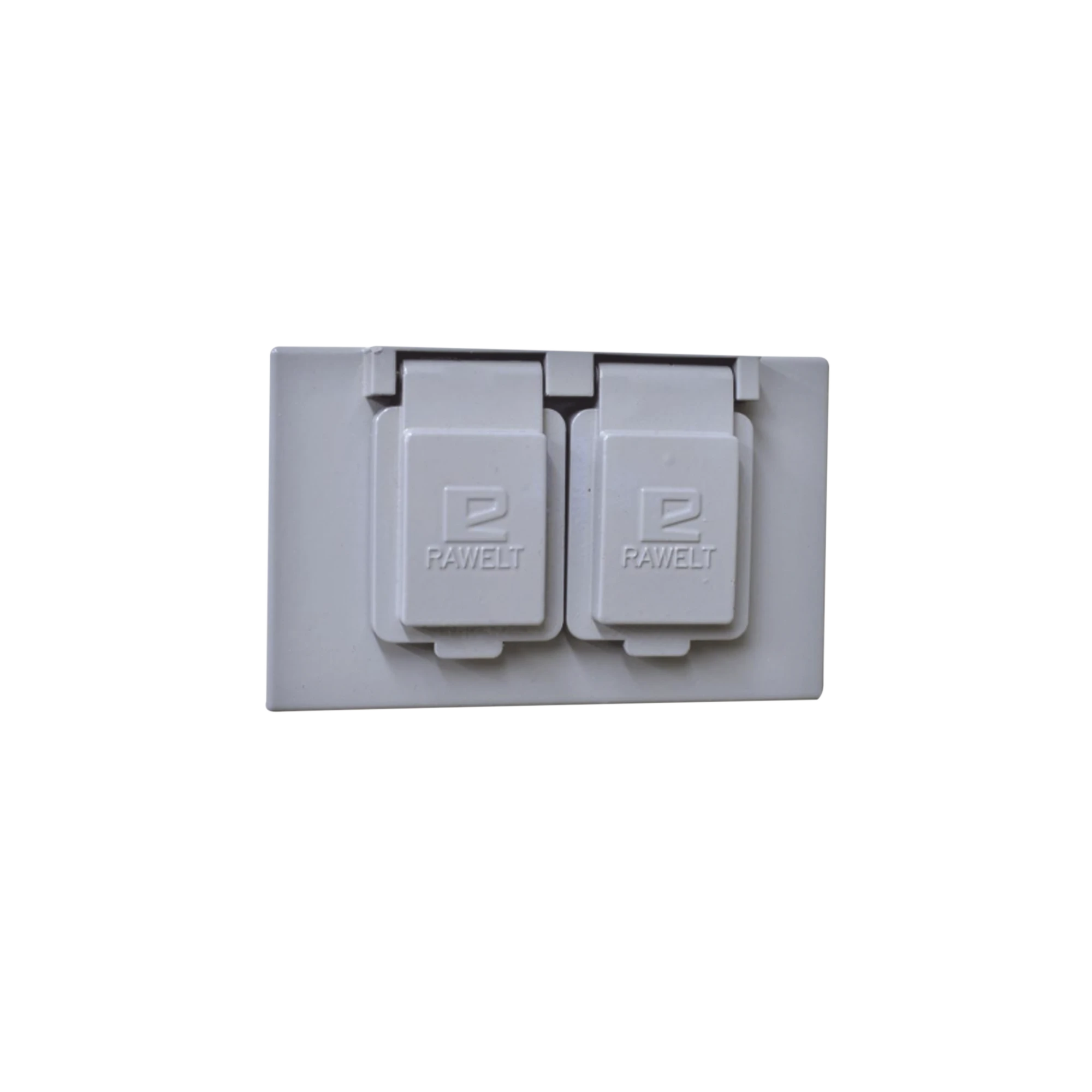 TAPA RECTANGULAR DÚPLEX HORIZONTAL CON CONTRATAPA CON MECANISMO DE AUTO-CIERRE DE ALUMINIO PARA USO DE INTERIORES Y EXTERIORES TIPO RR.-Canalización-RAWELT-Bsai Seguridad & Controles