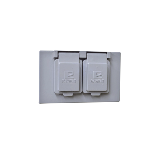 TAPA RECTANGULAR DÚPLEX HORIZONTAL CON CONTRATAPA CON MECANISMO DE AUTO-CIERRE DE ALUMINIO PARA USO DE INTERIORES Y EXTERIORES TIPO RR.-Canalización-RAWELT-TR-0611-Bsai Seguridad & Controles