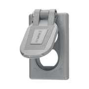 TAPA RESISTENTE A INTEMPERIE PARA CONTACTO DÚPLEX DE POLICARBONATO COLOR GRIS.-Herramientas-HUBBELL-Bsai Seguridad & Controles