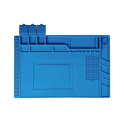 TAPETE DE SILICONA RESISTENTE AL CALOR CON AREAS MAGNÉTICAS Y DE ALMACENAMIENTO DE COMPONENTES, IDEAL PARA LA REPARACIÓN DE EQUIPOS Y TARJETAS ELECTRÓNICAS.-Equipo de Laboratorio-PRECISION-Bsai Seguridad & Controles
