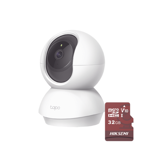 KIT DE CÁMARA IP WI-FI / INCLUYE 1 PIEZA MODELO TAPOC200 / 2 MEGAPIXEL / UTILIZA LA APP TAPO / 1 MEMORIA MICRO SD HIKSEMI MODELO HS-TF-E1/32G-Cámaras IP y NVRs-TP-LINK-TAPOC200/HS32-Bsai Seguridad & Controles