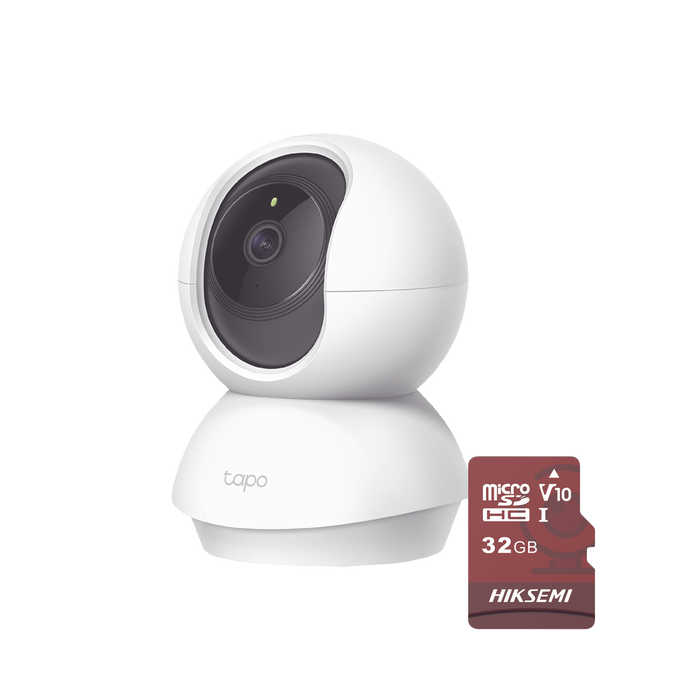 KIT DE CÁMARA IP WI-FI / INCLUYE 1 PIEZA MODELO TAPOC200 / 2 MEGAPIXEL / UTILIZA LA APP TAPO / 1 MEMORIA MICRO SD HIKSEMI MODELO HS-TF-E1/32G-Cámaras IP y NVRs-TP-LINK-TAPOC200/HS32-Bsai Seguridad & Controles