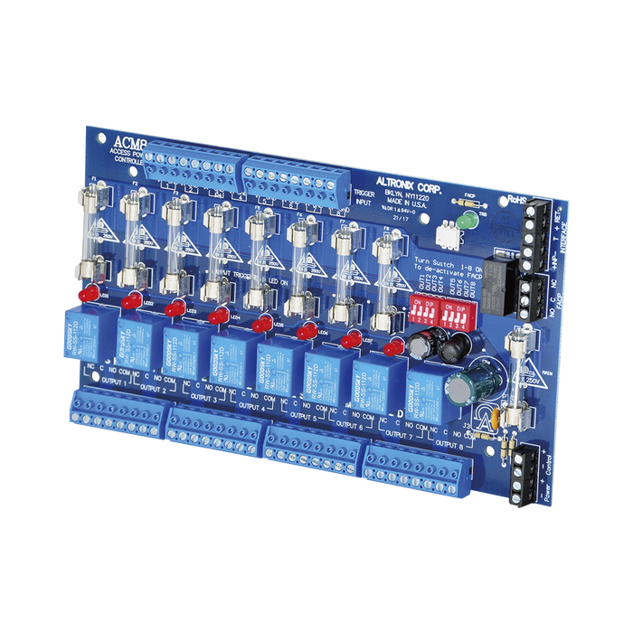 TARJETA DE CONTROL DE ALIMENTACIÓN DE 8 CANALES-Fuentes de Alimentación-ALTRONIX-ACM8-Bsai Seguridad & Controles