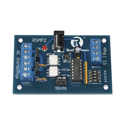 TARJETA DE CONTROL PARA SEMÁFOROS TIPO ADUANA CON OPCIÓN SIEMPRE ROJO-Acceso-RUIZ ELECTRONICS-RSMF2R-Bsai Seguridad & Controles