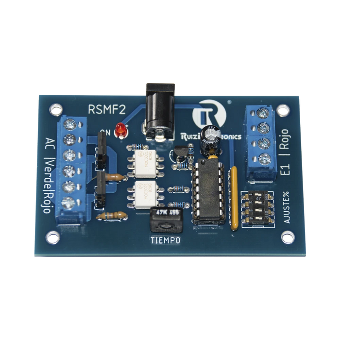 TARJETA DE CONTROL PARA SEMÁFOROS TIPO ADUANA CON OPCIÓN SIEMPRE ROJO-Acceso-RUIZ ELECTRONICS-RSMF2R-Bsai Seguridad & Controles