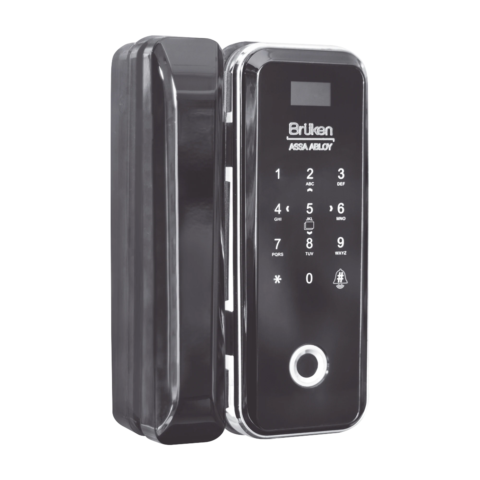 CERROJO ELECTRÓNICO CON LECTOR DE HUELLA/ CONTRASEÑA/ TARJETA PARA PUERTA DE VIDRIO-Cerraduras-BRUKEN ASSA ABLOY-Bsai Seguridad & Controles