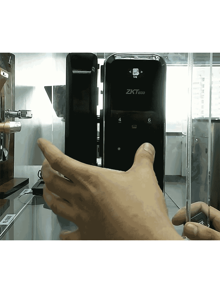 ZK GL300 - CERRADURA BIOMÉTRICA PARA PUERTAS DE VIDRIO / 100 USUARIOS / ANCHO DE PUERTA DE 8 A 13 MM / CONTROL REMOTO / TARJETAS MIFARE 13.56 MHZ-Inteligente-ZKTECO-Bsai Seguridad & Controles