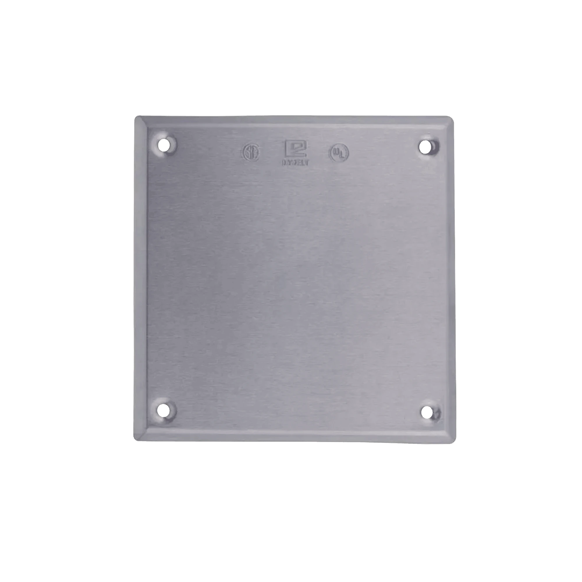 TAPA CUADRADA CIEGA DE ALUMINIO PARA CAJA CUADRADA.