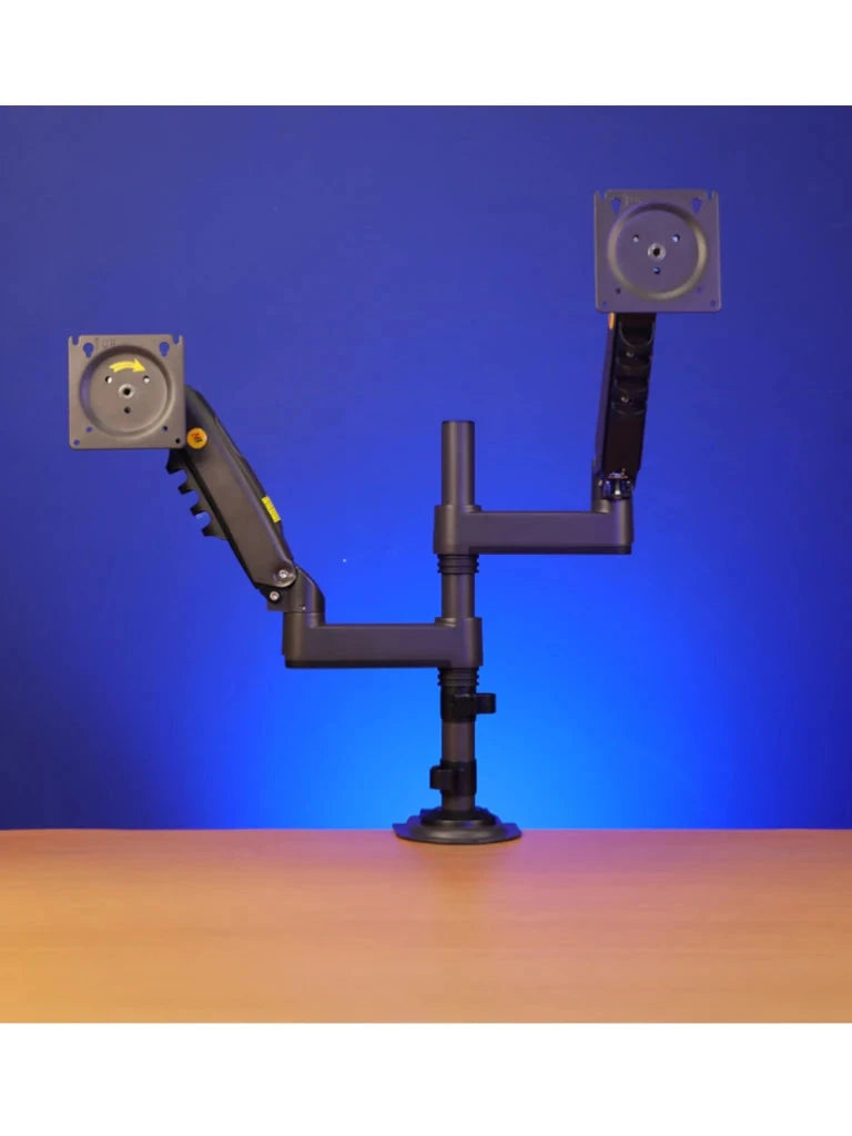 TCE H180 - SOPORTE DE ESCRITORIO ARTICULADO PARA 2 MONITORES DE 13 A 27" , CARGA MÁXIMA 9KG POR BRAZO , VESA 75X75MM / 100X100MM , AJUSTE DE INCLINACIÓN Y ROTACIÓN-Soportes y Bases-OEM-OEM0530006-Bsai Seguridad & Controles