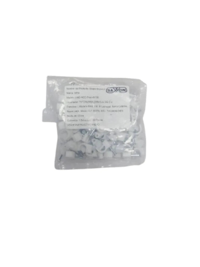 TCE LMG-NCC-7MM-W - GRAPA DE PARED / DIÁMETRO INTERNO 7 MM / ALTURA 8.7 MM / COLOR BLANCO / BOLSA DE 50 PIEZAS-Organización y fijación de cables-OEM-OEM1650004-Bsai Seguridad & Controles