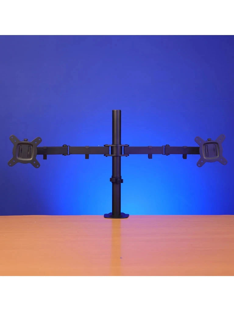 TCE LMG15NB - SOPORTE DE ESCRITORIO PARA 2 MONITORES DE 13 A 27" , CARGA MÁXIMA 9KG POR BRAZO , VESA 75X75MM / 100X100MM , AJUSTE INCLINACIÓN Y ROTACIÓN-Soportes y Bases-OEM-OEM0530002-Bsai Seguridad & Controles