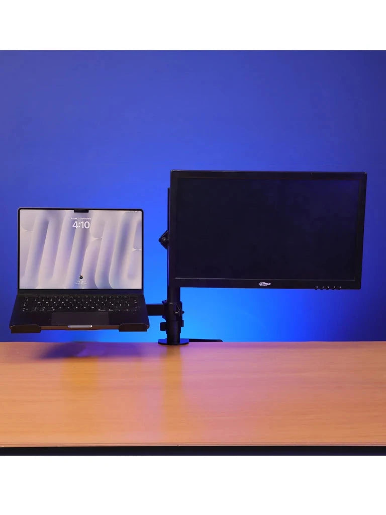 TCE LMG25NB - SOPORTE DE ESCRITORIO COMBINADO PARA MONITOR DE 13" A 32" Y LAPTOP DE 10 A 17" , CARGA MÁXIMA MONITOR 8KG , AJUSTE DE INCLINACIÓN Y ROTACIÓN-Soportes y Bases-OEM-OEM0530003-Bsai Seguridad & Controles