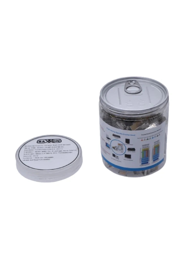 TCE LN-NET-RJCAT6B-30U - PLUG MODULAR RJ45 CAT6 BLINDADO, CHAPADO EN ORO 30 MICRAS, ALTA VELOCIDAD, CONECTOR 8P8C PARA REDES ETHERNET Y CABLEADO ESTRUCTURADO-Jacks y Plugs-OEM-Bsai Seguridad & Controles