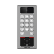 TECLADO CON LECTOR FÍSICO DE QRS PARA EXTERIOR ANTIVANDÁLICO IP65 & IK09 CON FUNCIÓN DE VIDEOPORTERO MULTIAPARTAMENTO / HUELLA, TARJETA, CÓDIGO QR, PIN O APP HIKCONNECT / CÁMARA 2 MP COMPATIBLE CON NVRS / SOPORTA B-Teclados Autónomos-HIKVISION-Bsai Seguridad & Controles