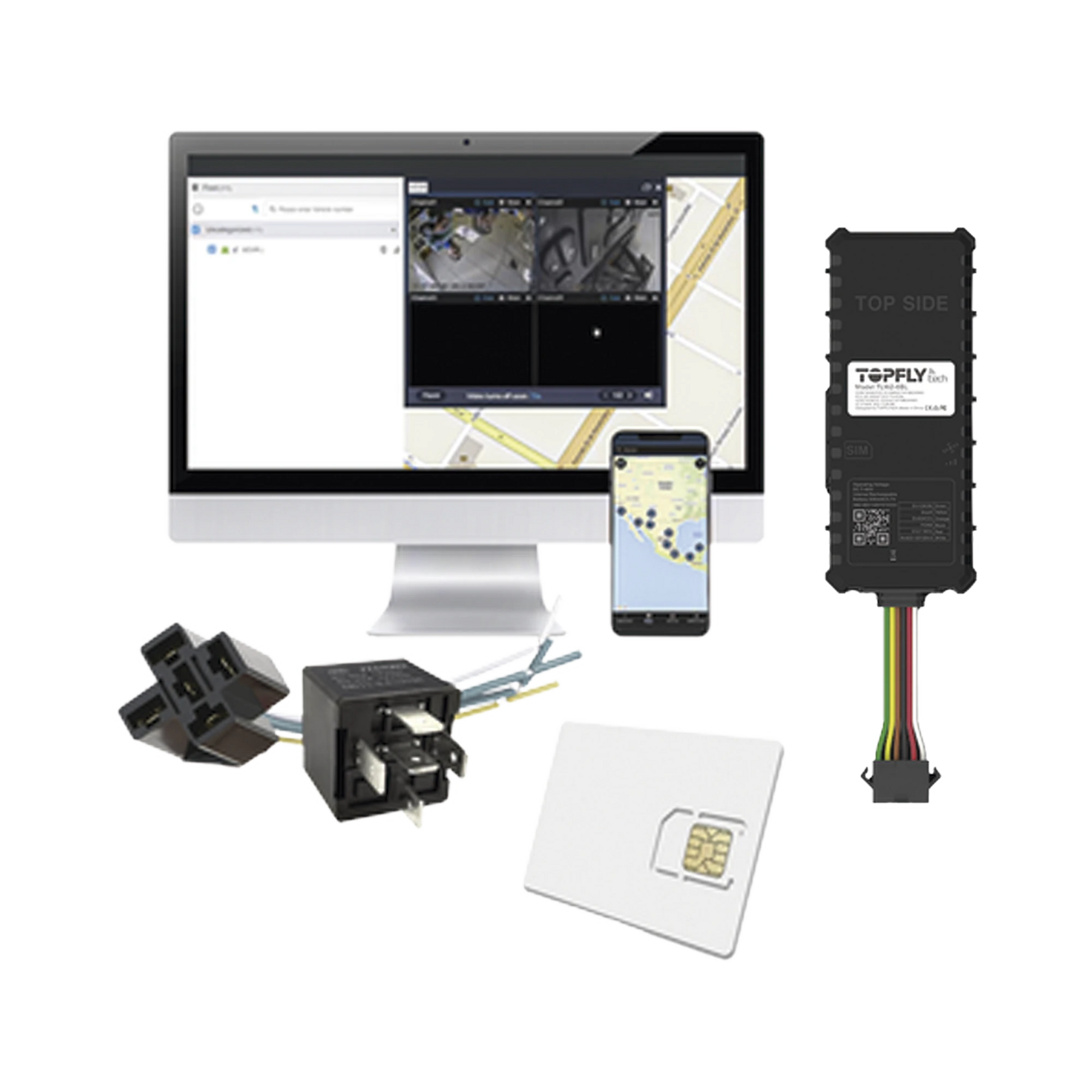 TECNOLOGÍA DE SEGUIMIENTO BÁSICO PARA VEHÍCULOS / RASTREADOR SATELITAL CON CONECTIVIDAD 4G LTE Y BLE / ALERTAS DE ENCENDIDO Y APAGADO DEL MOTOR + 12VRELAY + SIM500MB2Y + EPCOMGPSANUAL-IoT, GPS y Telemática-TOPFLYTECH-TLW26BLKIT-Bsai Seguridad & Controles