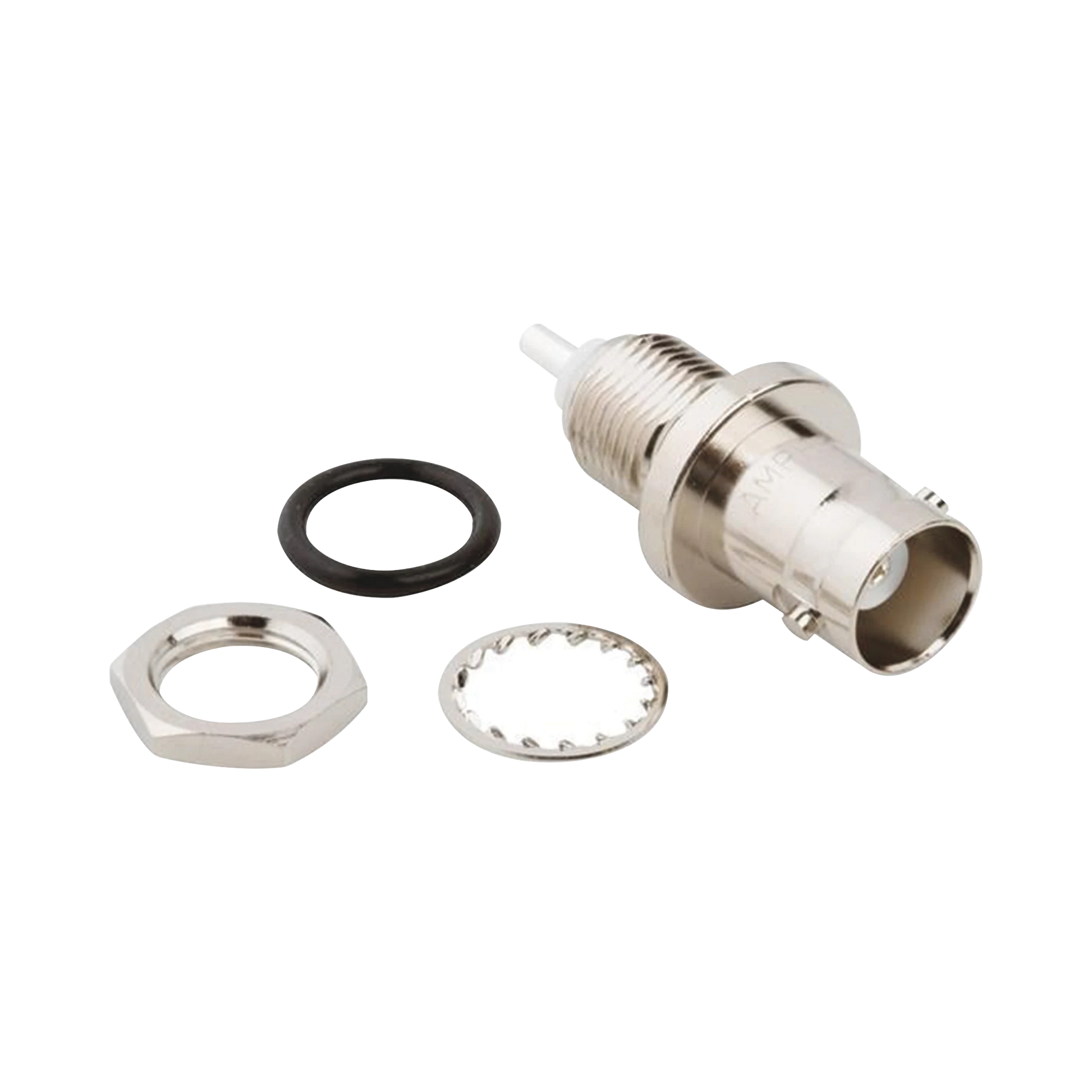 CONECTOR BNC HEMBRA PARA CHASIS EN DOBLE D PLANO, 4 GHZ, AMPHENOL UG-657/U, NÍQUEL/ PLATA/ TEFLÓN.-Conectores-AMPHENOL-Bsai Seguridad & Controles