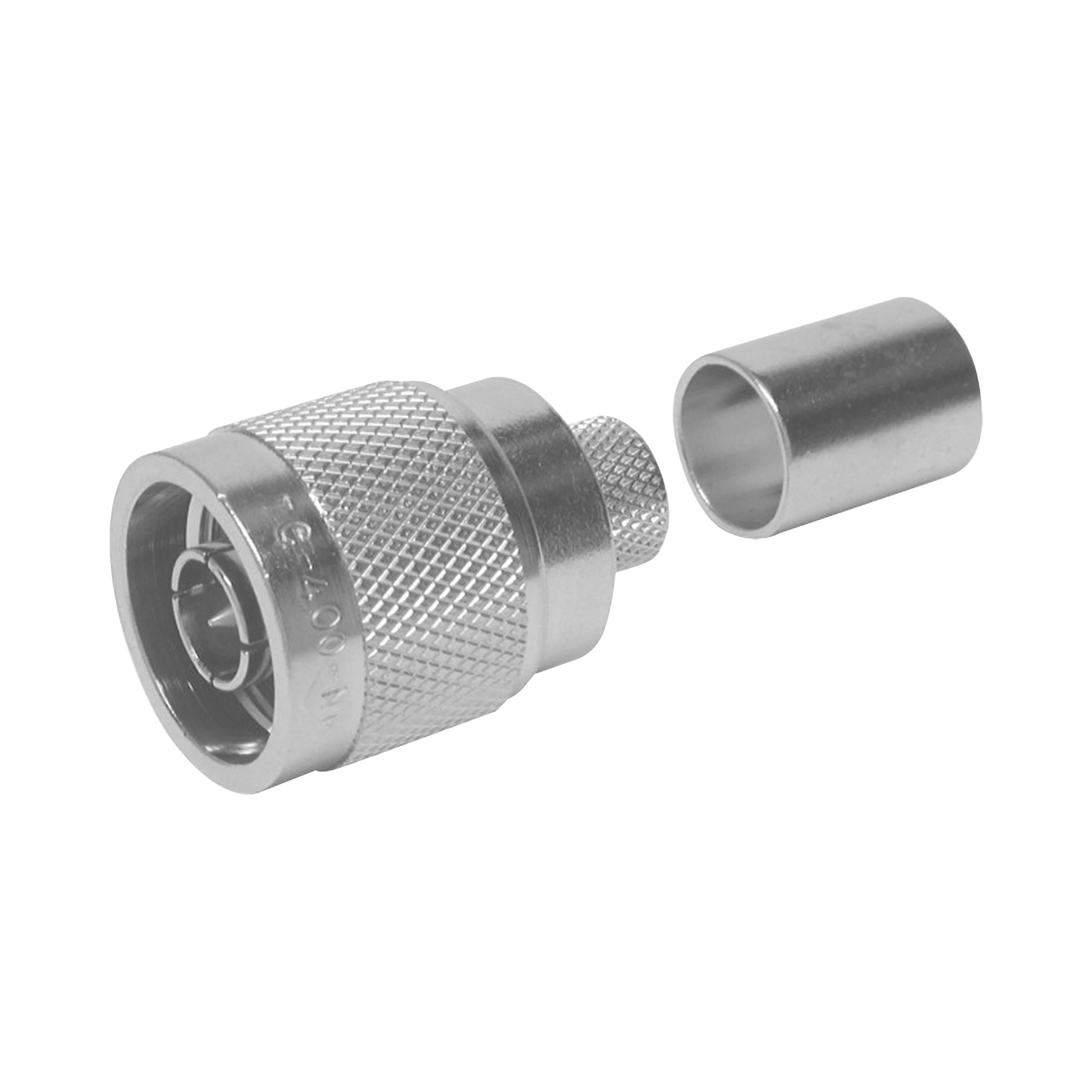 CONECTOR N MACHO PARA 75 OHM DE ANILLO PLEGABLE PARA CABLE RG-11, NIQUEL /ORO /TEFLÓN.-Cableado-EPCOM TITANIUM-Bsai Seguridad & Controles