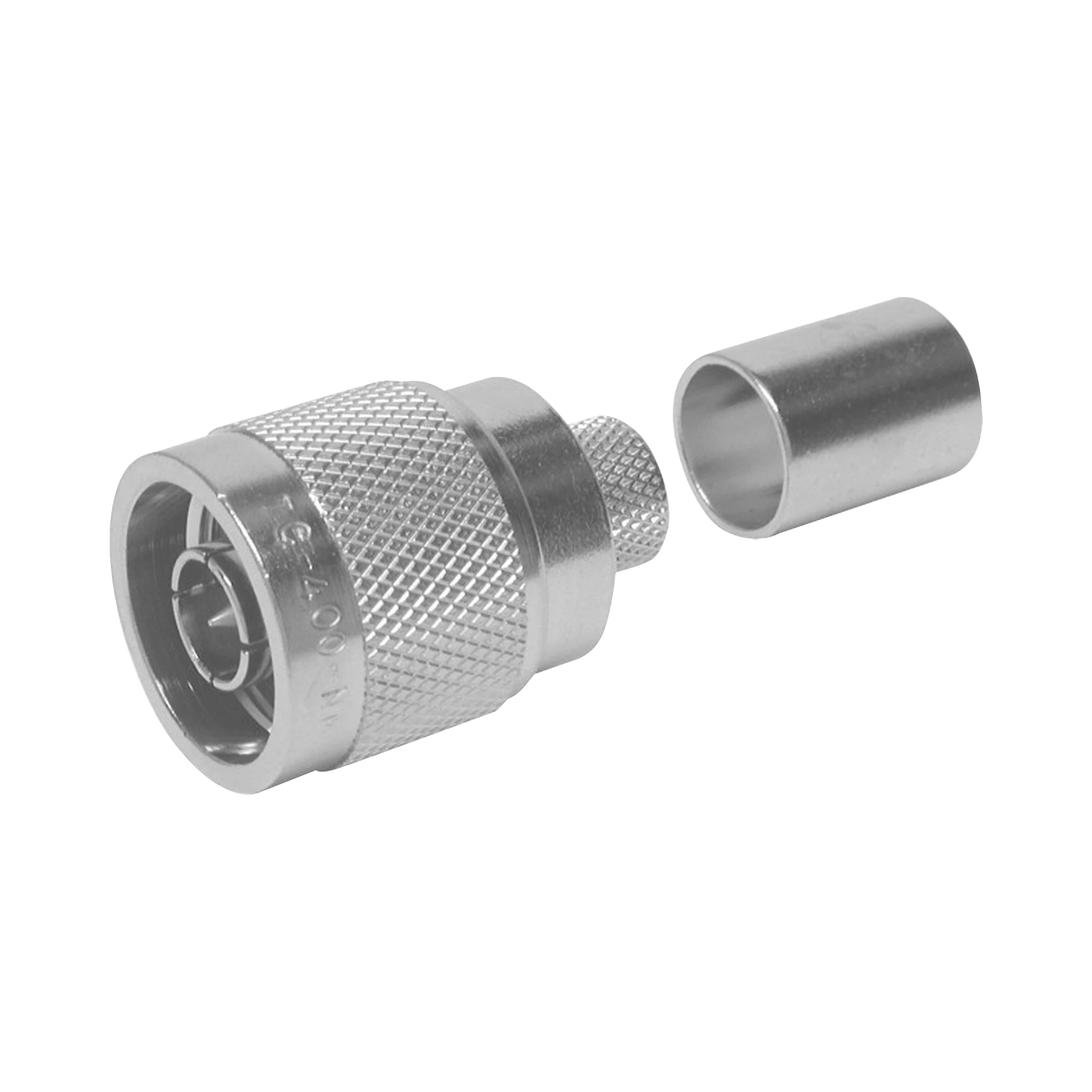 CONECTOR N MACHO PARA 75 OHM DE ANILLO PLEGABLE PARA CABLE RG-11, NIQUEL /ORO /TEFLÓN.-Cableado-EPCOM TITANIUM-Bsai Seguridad & Controles