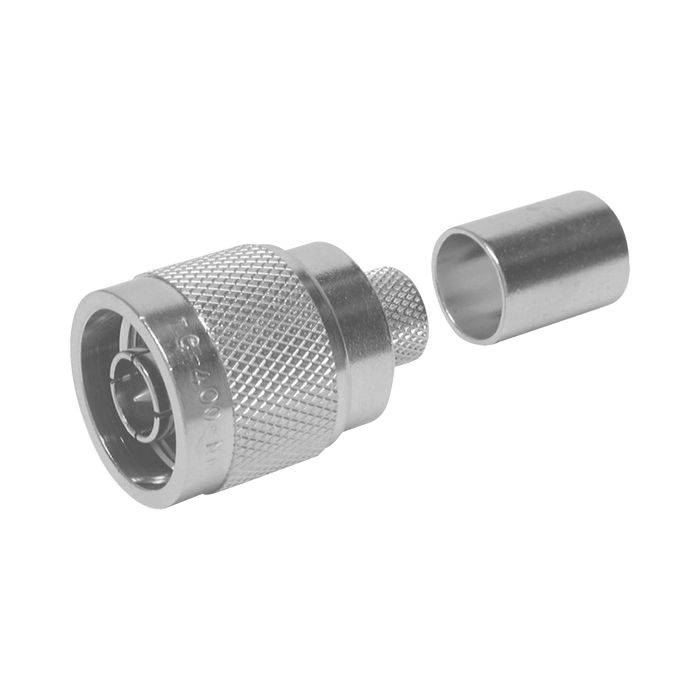 CONECTOR N MACHO PARA 75 OHM DE ANILLO PLEGABLE PARA CABLE RG-11, NIQUEL /ORO /TEFLÓN.-Cableado-EPCOM TITANIUM-Bsai Seguridad & Controles