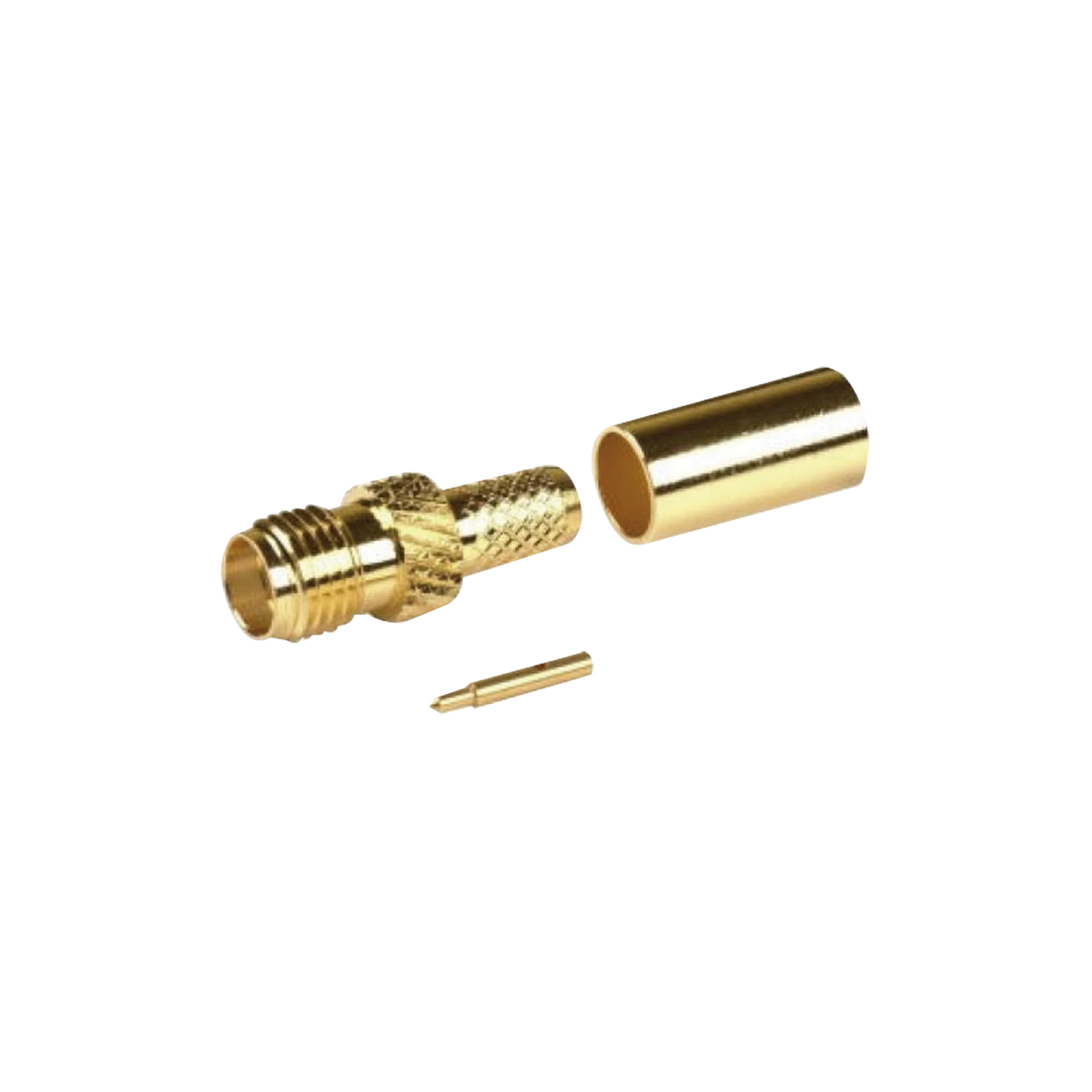 CONECTOR SMA HEMBRA INVERSO DE ANILLO PLEGABLE PARA CABLE RG-8/X, 9258, LMR-240, LMR-240UF, LMR-LW240, ORO/ORO/TEFLÓN.-Conectores-EPCOM TITANIUM-Bsai Seguridad & Controles