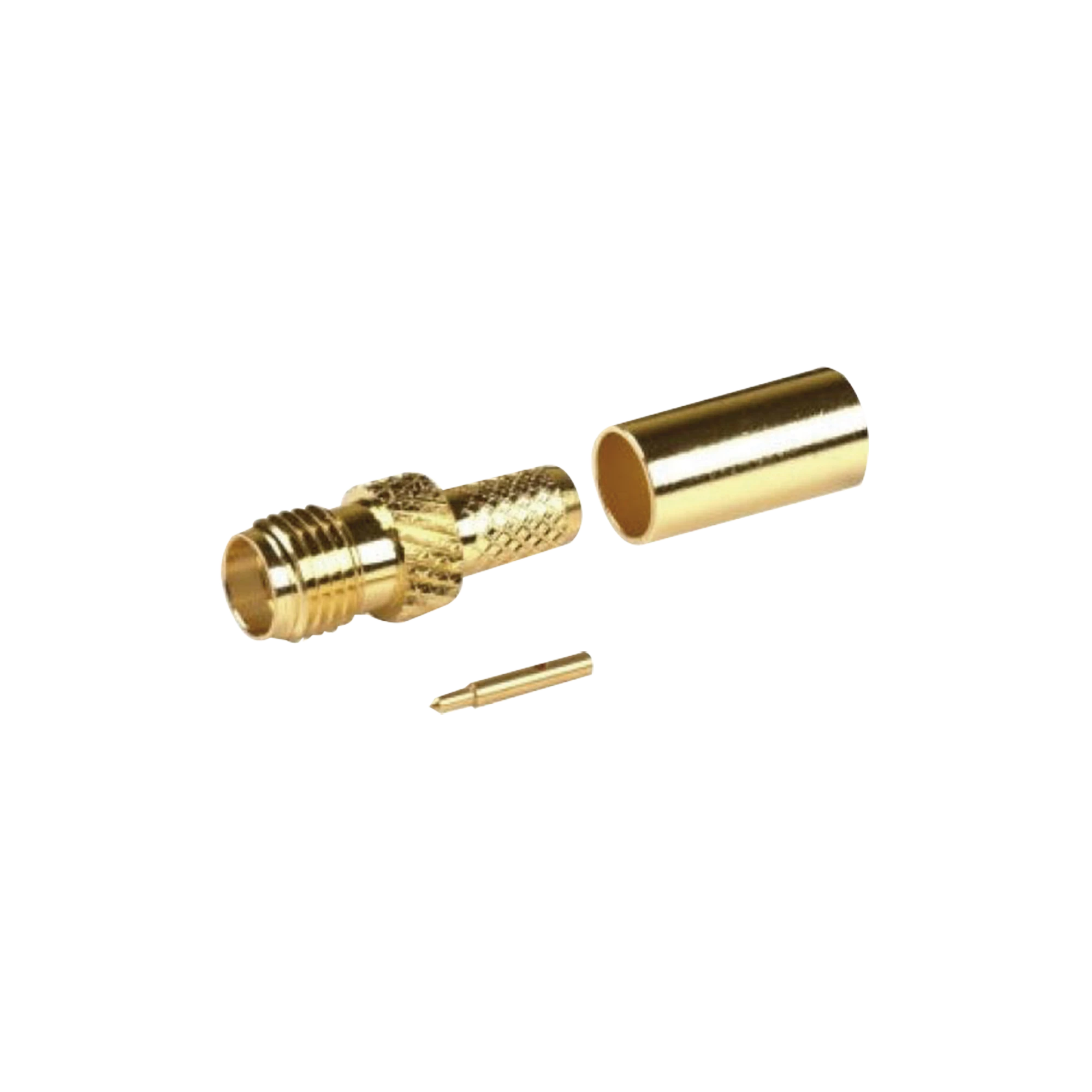 CONECTOR SMA HEMBRA INVERSO DE ANILLO PLEGABLE PARA CABLE RG-8/X, 9258, LMR-240, LMR-240UF, LMR-LW240, ORO/ORO/TEFLÓN.-Conectores-EPCOM TITANIUM-Bsai Seguridad & Controles