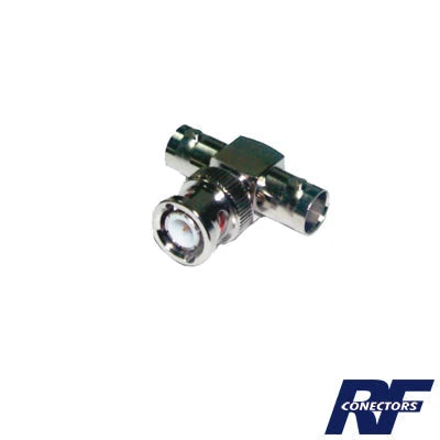 ADAPTADOR EN T PARA 50 OHM DE BNC MACHO A DOBLE BNC HEMBRA, MAQUINADO, NÍQUEL/ ORO/ TEFLÓN.-Adaptadores-RF INDUSTRIES,LTD-RFB-1130-Bsai Seguridad & Controles