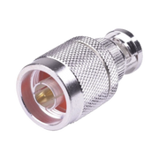ADAPTADOR EN LÍNEA, DE CONECTOR N MACHO A BNC MACHO, PLATA/ ORO/ TEFLÓN.-Adaptadores-RF INDUSTRIES,LTD-Bsai Seguridad & Controles