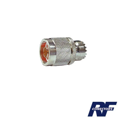 ADAPTADOR EN LÍNEA, DE CONECTOR N MACHO A UHF HEMBRA (SO-239), PLATA/ ORO/ TEFLÓN.-Adaptadores-RF INDUSTRIES,LTD-Bsai Seguridad & Controles