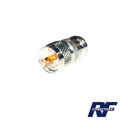 ADAPTADOR EN LÍNEA DE CONECTOR N HEMBRA A UHF MACHO (PL-259), PLATA/ ORO/ TEFLÓN.-Adaptadores-RF INDUSTRIES,LTD-Bsai Seguridad & Controles