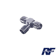 ADAPTADOR EN FORMA T, DE TRIPLE CONECTORES SMA HEMBRA, NÍQUEL/ ORO/ TEFLÓN.-Adaptadores-RF INDUSTRIES,LTD-Bsai Seguridad & Controles