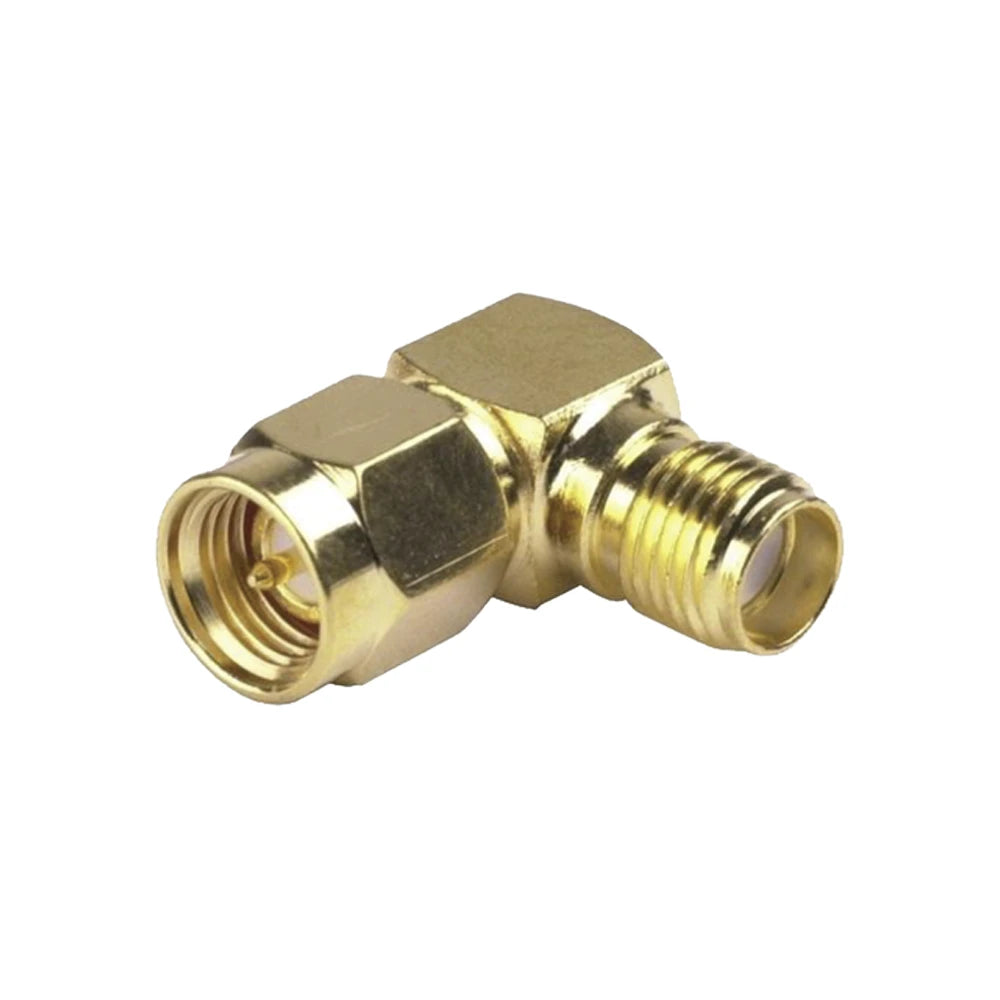 ADAPTADOR EN ÁNGULO RECTO, DE CONECTOR SMA MACHO A SMA HEMBRA, ORO/ ORO/ TEFLÓN.-Adaptadores-RF INDUSTRIES,LTD-Bsai Seguridad & Controles