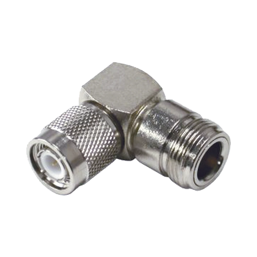 ADAPTADOR EN ÁNGULO RECTO DE CONECTOR TNC MACHO A N HEMBRA, NÍQUEL/ ORO/ TEFLÓN.-Adaptadores-RF INDUSTRIES,LTD-Bsai Seguridad & Controles