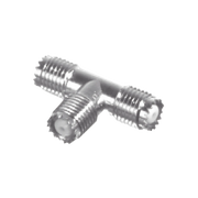 ADAPTADOR EN T, DE CONECTOR MINI-UHF HEMBRA A DOBLE MINI-UHF HEMBRA, NÍQUEL/ PLATA/ TEFLÓN.-Adaptadores-RF INDUSTRIES,LTD-Bsai Seguridad & Controles