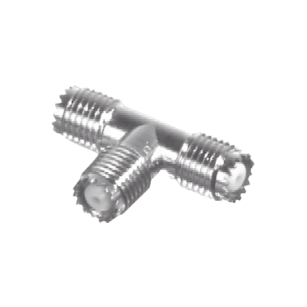 ADAPTADOR EN T, DE CONECTOR MINI-UHF HEMBRA A DOBLE MINI-UHF HEMBRA, NÍQUEL/ PLATA/ TEFLÓN.-Adaptadores-RF INDUSTRIES,LTD-Bsai Seguridad & Controles