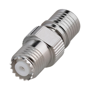ADAPTADOR EN LÍNEA, DE CONECTOR QMA (QUICK MATE) MACHO A MINI-UHF HEMBRA, BRONCE BLANCO/ ORO/ TEFLÓN.-Adaptadores-RF INDUSTRIES,LTD-Bsai Seguridad & Controles