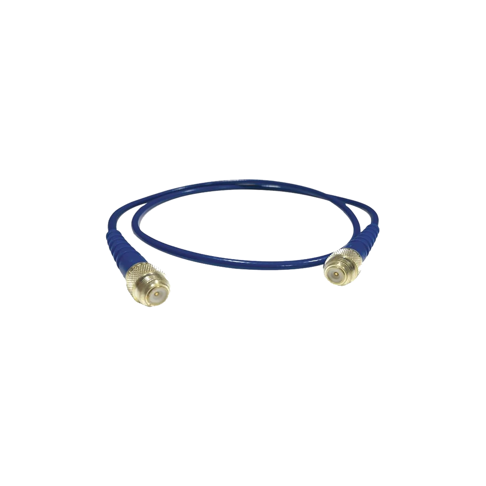 CABLE RG-58/U DE 91 CENTÍMETROS, DOBLE BLINDAJE EN FORRO AZUL, CON DOS UNIDAPT MACHOS, PLATA/ ORO/ TEFLON.-Adaptadores-RF INDUSTRIES,LTD-Bsai Seguridad & Controles