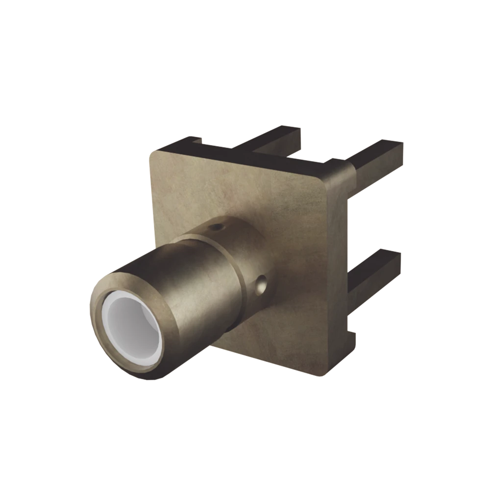 CONECTOR SMB HEMBRA (PIN MACHO) MONTAJE VERTICAL PARA PCB, 75 OHM, ORO/ ORO/ TEFLÓN.-Conectores-RF INDUSTRIES,LTD-Bsai Seguridad & Controles