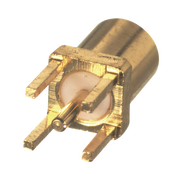 CONECTOR MMCX HEMBRA PARA MONTAJE VERTICAL CON 4 PATAS Y TERMINAL PARA SOLDAR EN PCB, ORO/ ORO/ TEFLÓN.-Conectores-RF INDUSTRIES,LTD-Bsai Seguridad & Controles