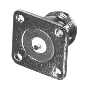 CONECTOR N HEMBRA DE MONTAJE EN PANEL FRONTAL DE 4 PERFORACIONES A 18 MM. CON CONTACTO RANURADO, BRONCE BLANCO/ ORO/ TEFLÓN.-Conectores-RF INDUSTRIES,LTD-Bsai Seguridad & Controles