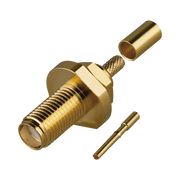 CONECTOR SMA HEMBRA DE ROSCA IZQUIERDA, MONTAJE FRONTAL EN PANEL PARA CABLES DEL GURPO B, ORO/ ORO/ TEFLÓN.-Conectores-RF INDUSTRIES,LTD-Bsai Seguridad & Controles