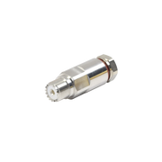 CONECTOR UHF HEMBRA (SO-239) DE ROSCA PARA CABLE LDF4-50A, BRONCE BLANCO/ PLATA/ TEFLÓN.-Conectores-RF INDUSTRIES,LTD-Bsai Seguridad & Controles