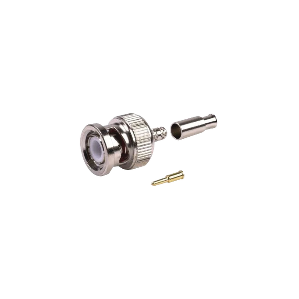 CONECTOR BNC MACHO DE ANILLO PLEGABLE PARA CABLES RG-174/U, 8216, NIQUEL/ ORO/ TEFLÓN.-Conectores-RF INDUSTRIES,LTD-Bsai Seguridad & Controles