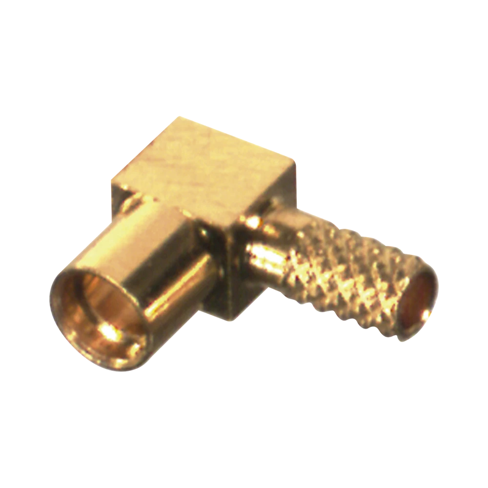 CONECTOR MMCX HEMBRA EN ÁNGULO RECTO DE ANILLO PLEGABLE PARA CABLE RG-174/U, GRUPO B, ORO/ ORO/ TEFLÓN.-Conectores-RF INDUSTRIES,LTD-Bsai Seguridad & Controles