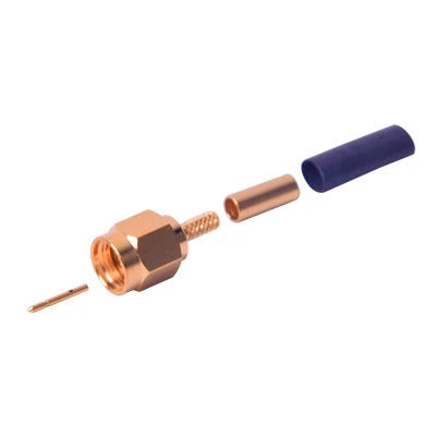 CONECTOR SMA MACHO DE ANILLO PLEGABLE PARA CABLES RG-174/U, 8216, ORO/ ORO/ TEFLÓN.-Conectores-RF INDUSTRIES,LTD-Bsai Seguridad & Controles