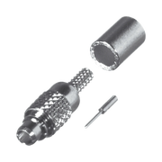 CONECTOR MMCX MACHO DE ANILLO PLEGABLE PARA RG-178, BELDEN 83265, GRUPO A, ORO/ ORO/ TEFLÓN.-Conectores-RF INDUSTRIES,LTD-Bsai Seguridad & Controles